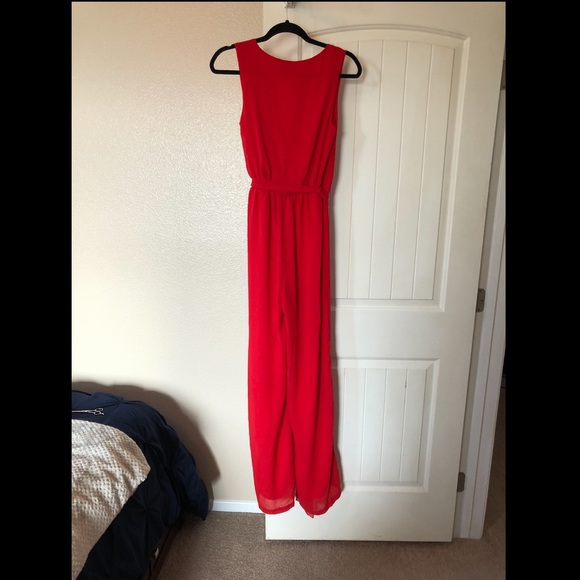 Fashion Nova Red Jumpsuit - Picture 2 of 13